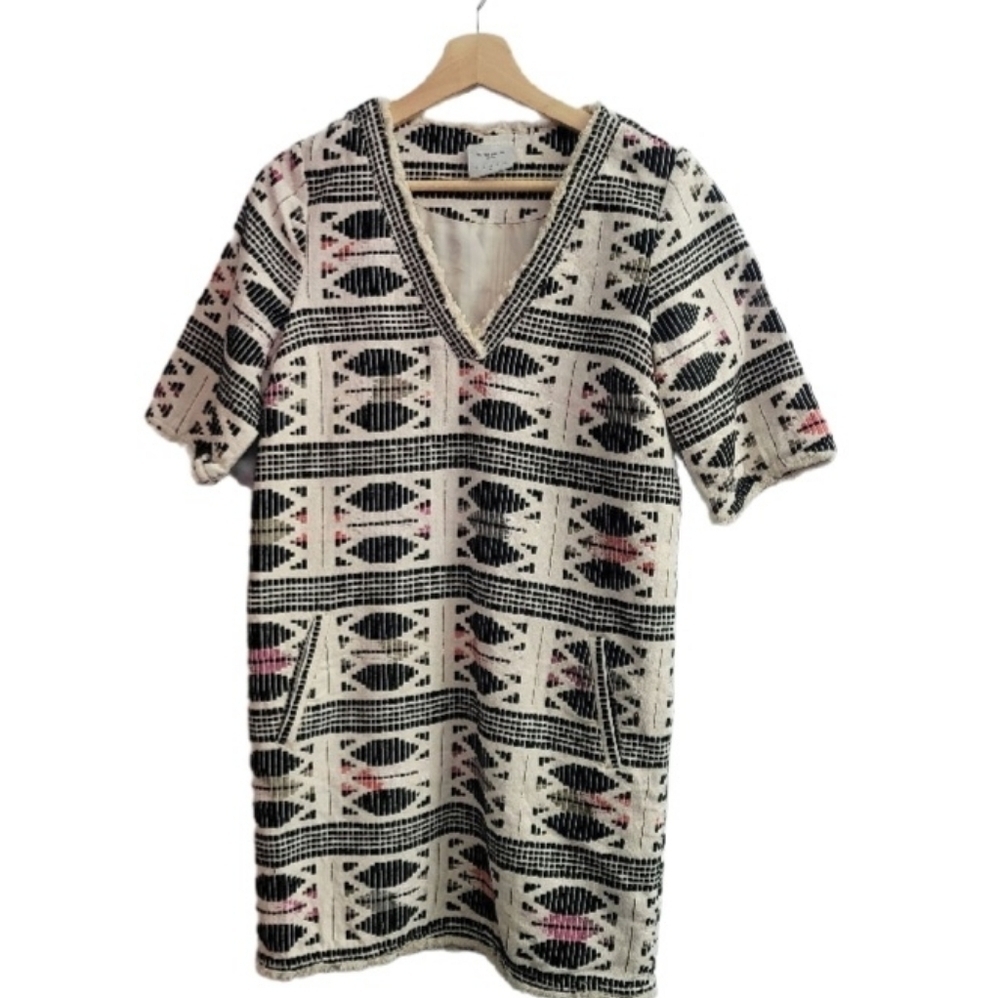 VERO MODA Size S Ditche Tunic Mini Dress, 100% Organic Cotton Tribal